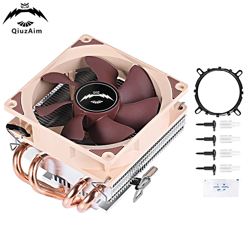 

QiuzAim CPU Cooler Fan Computer Processor PC 4 Heat Pipe Air-cooled Installing LGA775 115x 1200 1700 1366 am3 am4 am5 amd 1356