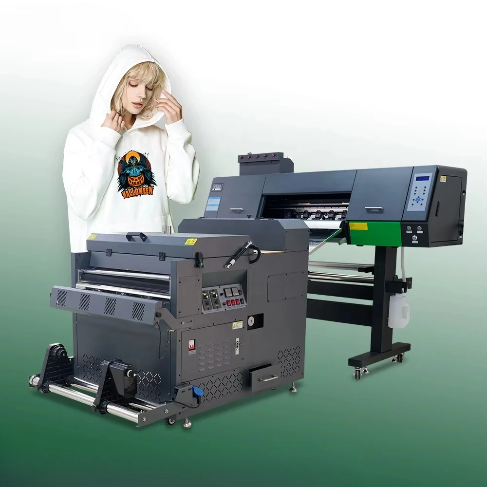 for 60cm dtf printer t-shirt printing machine with shaker and dryer large format digital inkjet printers i3200 printhead