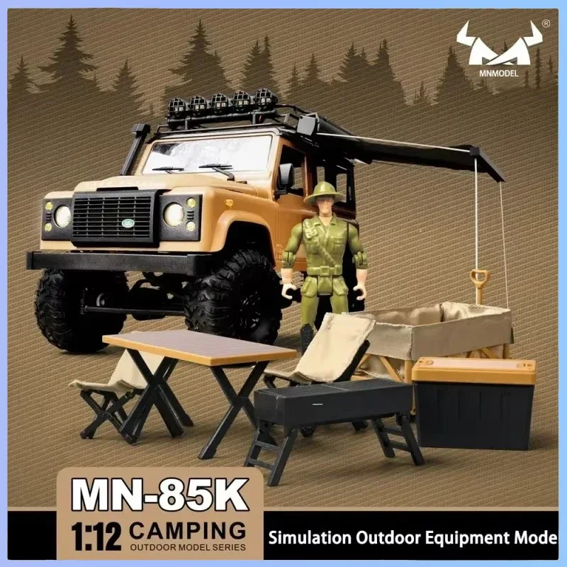 1/12 MN Model MN82S Camping Equipment Set MN85K Simulation Awning Camping Tent Sand Ladder Table Chair Decoration for Car Model