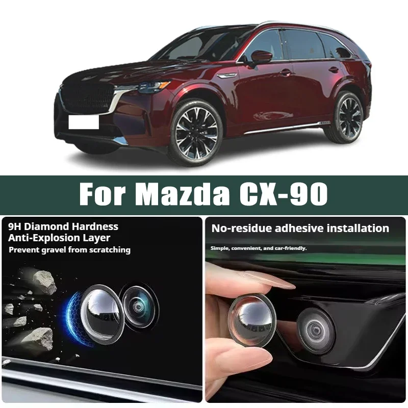 

Car Camera Lens Protector 2PCS Rear View Backup Camera Cover 360° Camera Protection Anti Scratch Waterproof for Mazda CX-90