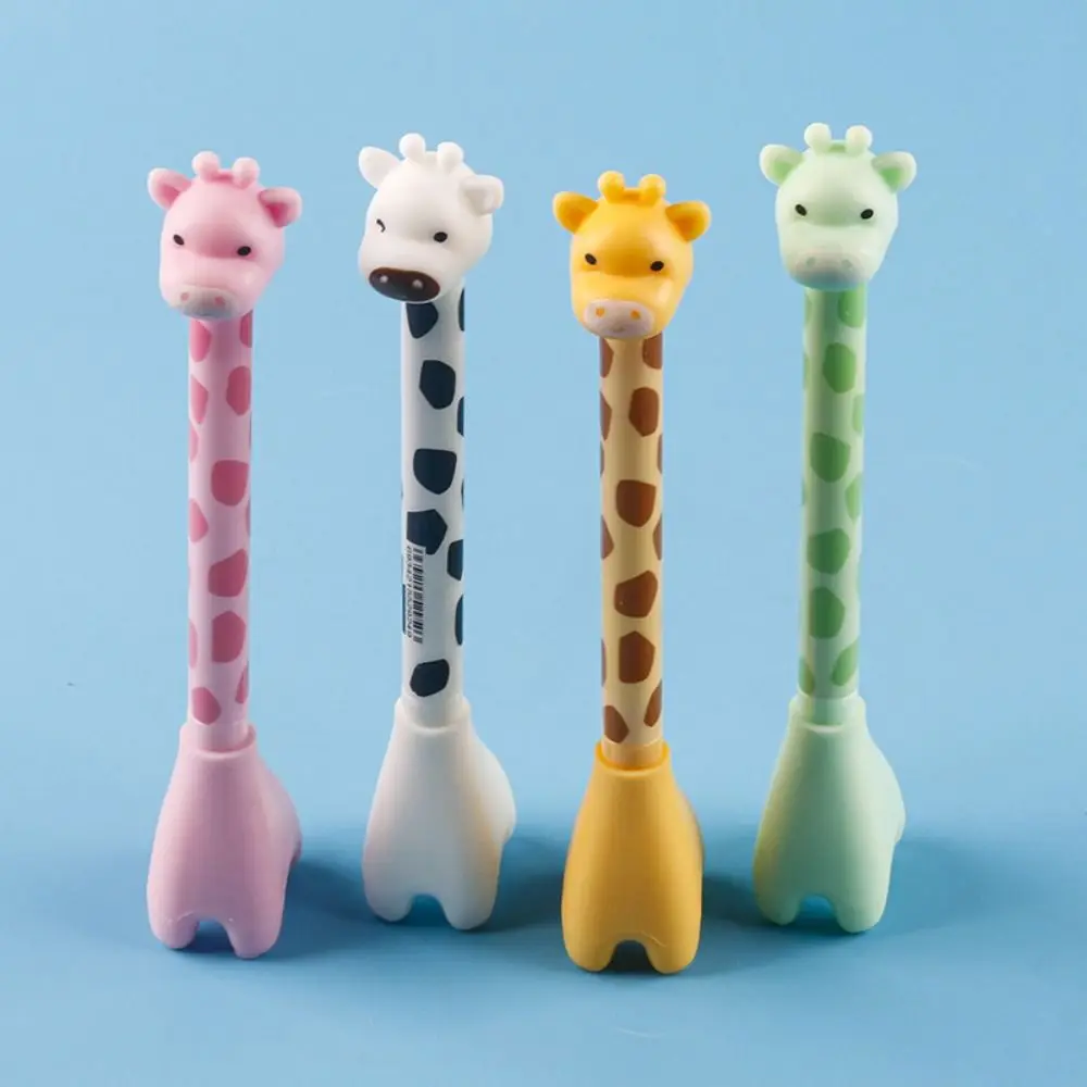 편지지 Kawaii 서 기린 펜 재미 있은 예쁜 미적 기린 젤 펜 크리 에이 티브 0.38mm 귀여운 쓰기 펜 책상 장식