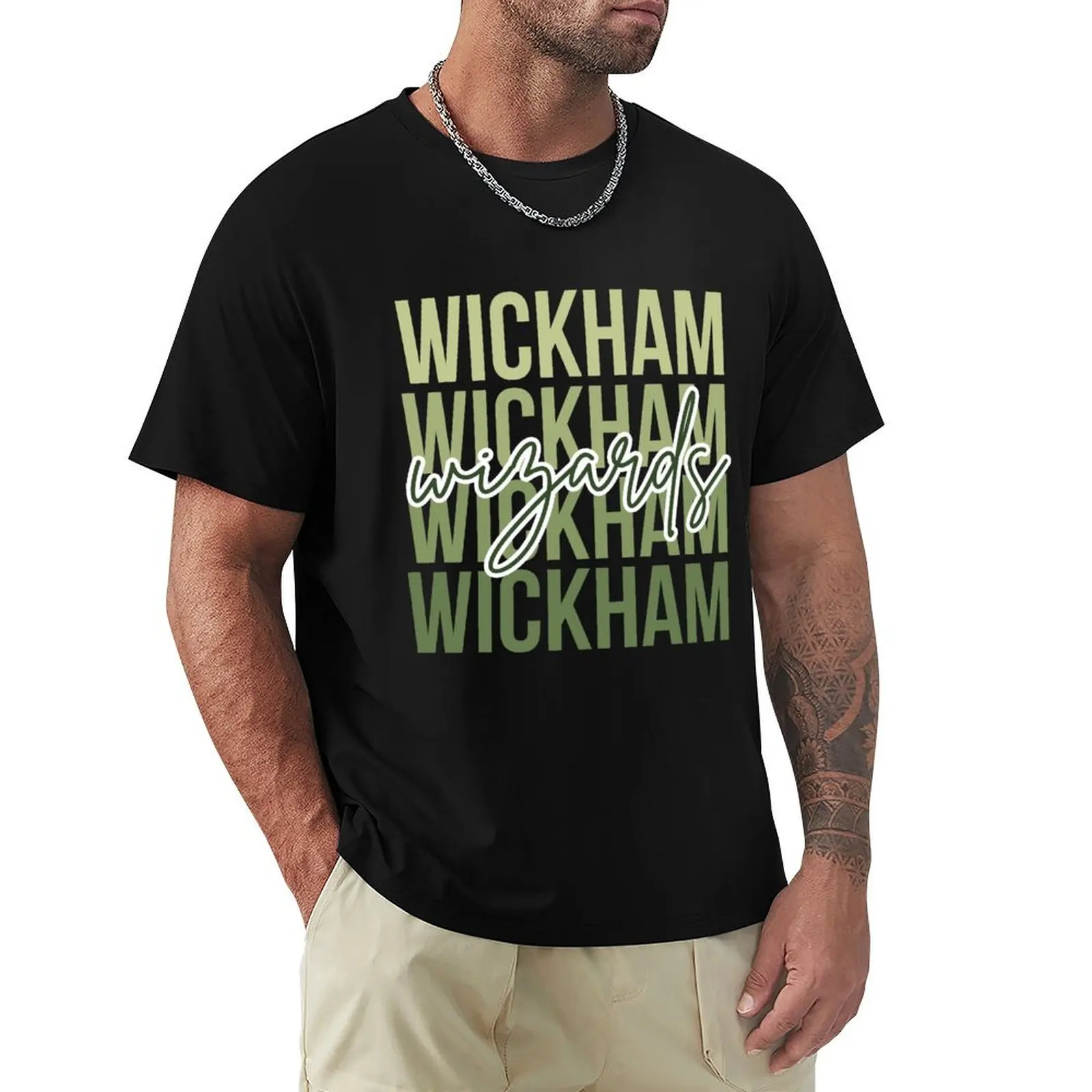 Wizards Block Writing (Best on Dark) T-Shirt t shirts for man cotton T-Shirt
