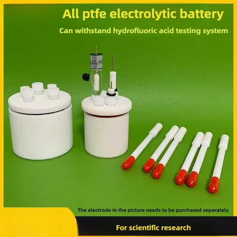 جسم الخلية الإلكتروليتية C004S بالكامل من تيفلون (النوع المختوم) - خلية كهروكيميائية مختومة بثلاثة أقطاب PTFE لتركيب فعال #5