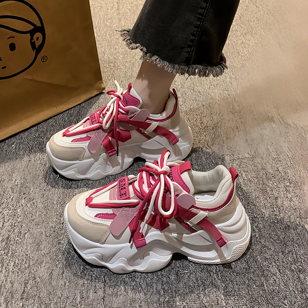 

2025 Spring and Autumn New Chunky Sneakers for Women Thick Sole Casual Sneakers Trendy Athleisure Footwear for Women​