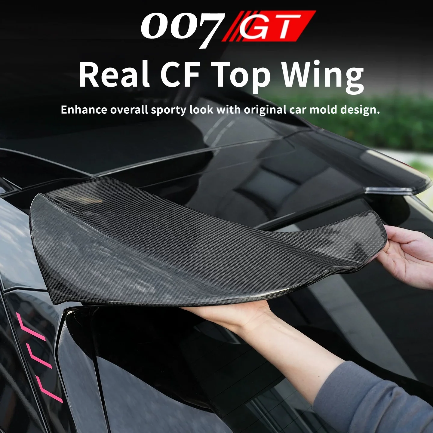 For Zeekr 7GT 007GT 2025 2026 ABS Car Styling Accessories Exterior Sticker Sport Tail Wing Plate Fixed Wind Rear Spoiler