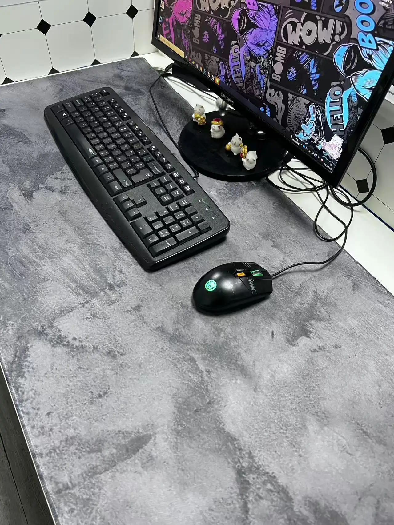 Grey Marble Big Mousepepad Mouse Pads Large Mouse Pad Computer Desk Mat Desktop Setup Gamer Carpet Decoration Mousepads Rug