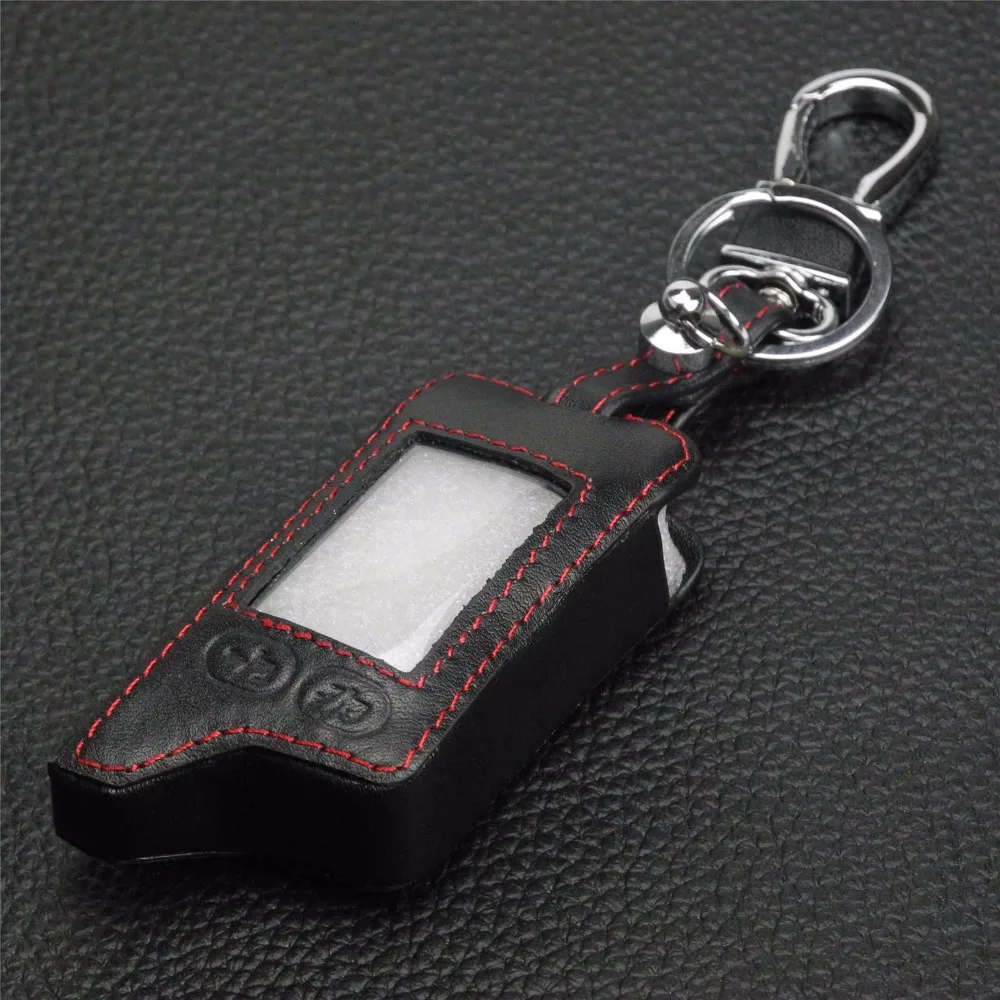 jingyuqin Remote 5 Buttons Two Way Car Alarm leather Case Cover keyChain For Tomahawk TZ9010 TZ9030 TW9030 TW9010 TW LCD Remote