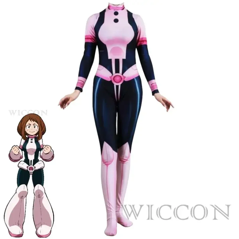 CosplayAnime Midoriya Izuku Deku Uraraka Ochaco Asui Tsuyu Froppy Boku No Cosplay disfraz peluca mono traje de Halloween
