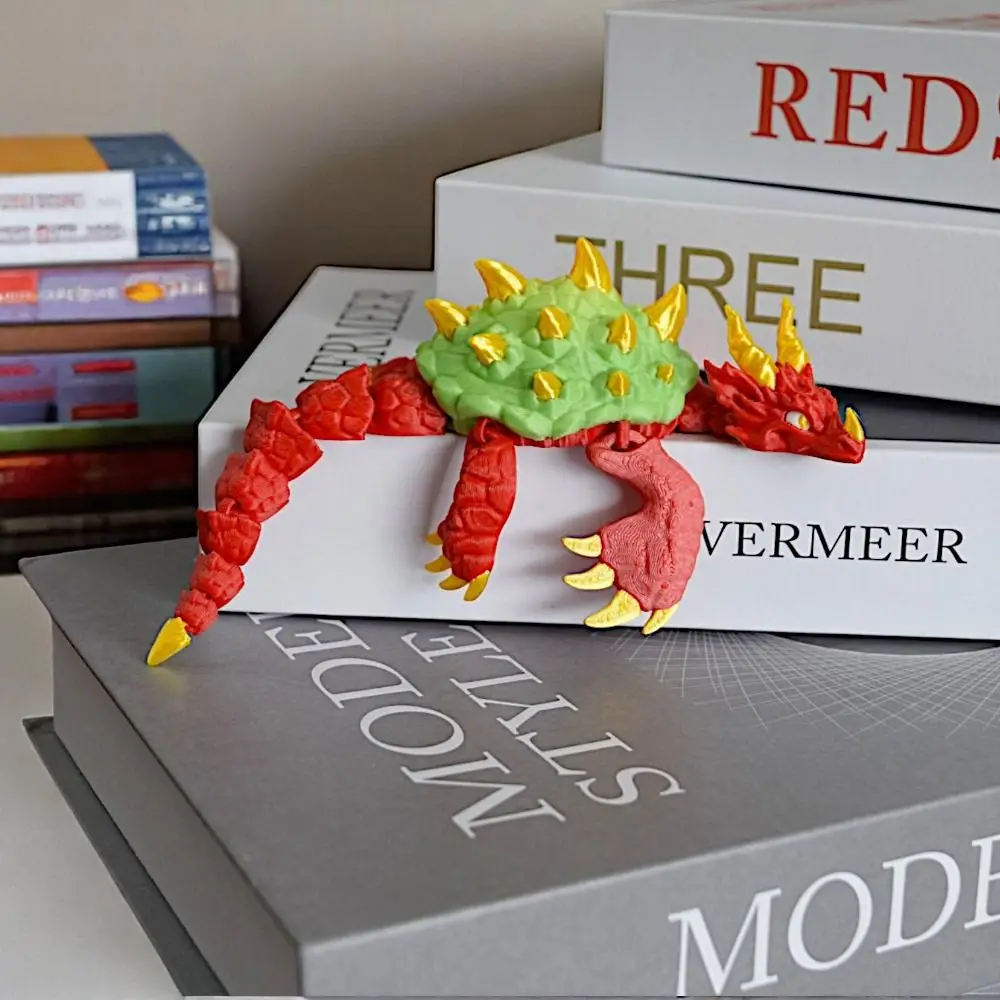 

Big Eyes 3D Printed Dragon Turtle Model Plastic Material Realistic Design Articulated Dragon Turtle Doll 3D Printing Technology