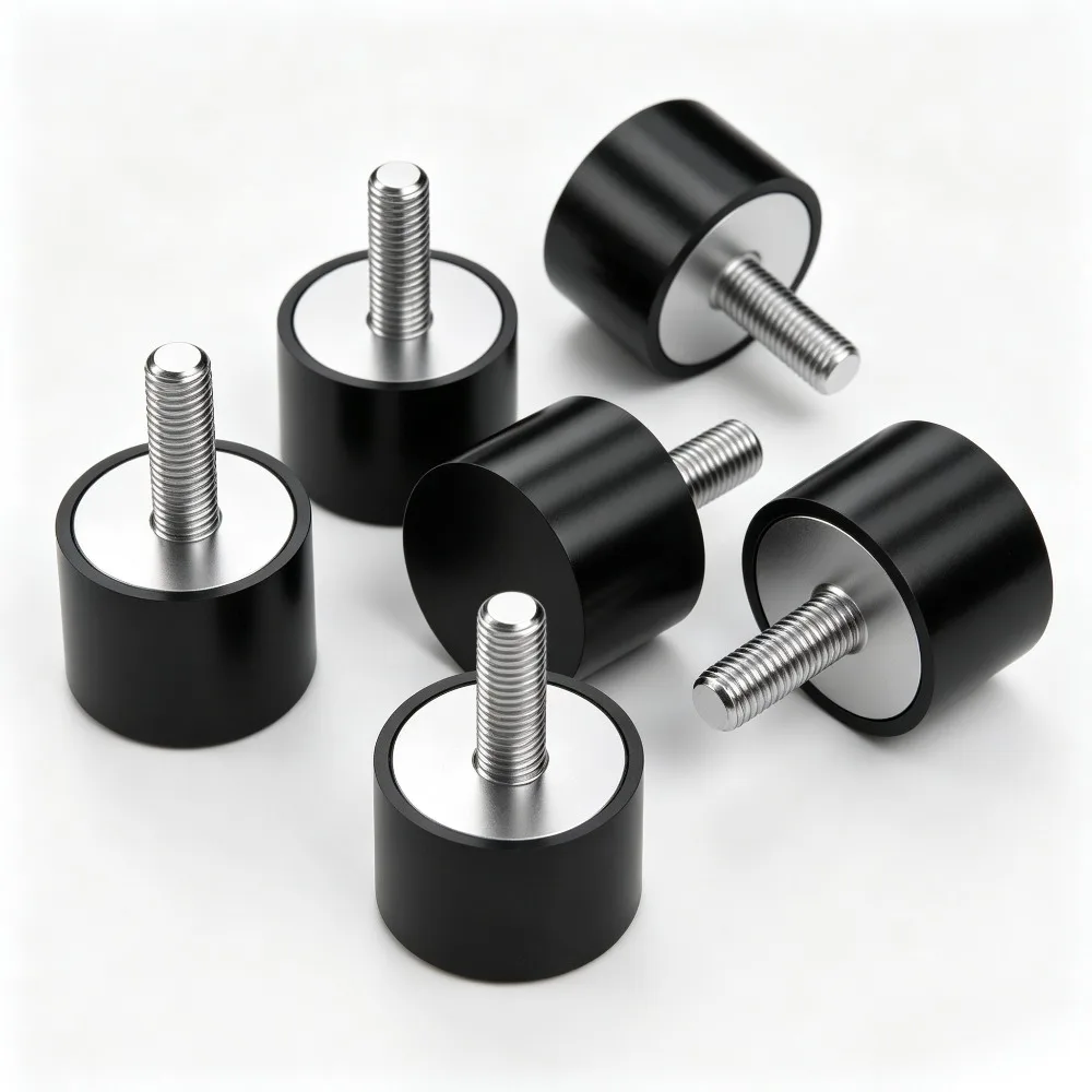 1Pc VE-Type Male Thread Rubber Shock Absorbers M12-M20 Silent Mount Crash Pad 60x25-150x75mm Anti-Vibration Equipment Hardware