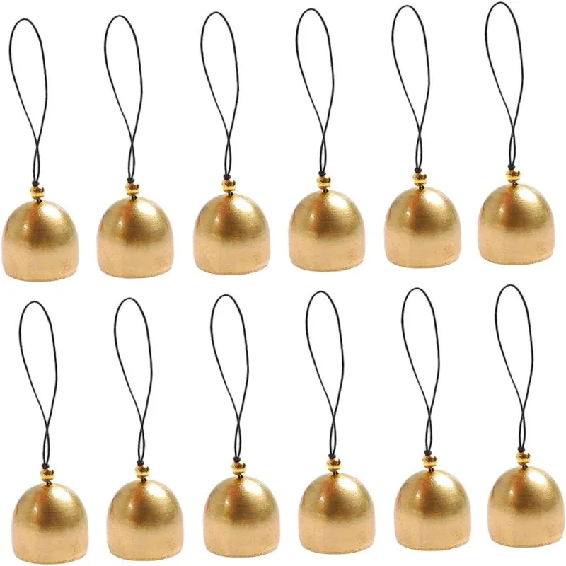 10 Uds Mini campanas de latón para bricolaje carillón de viento puerta atrapasueños tienda de campaña campanas de viento árbol de Navidad decoración de jardín