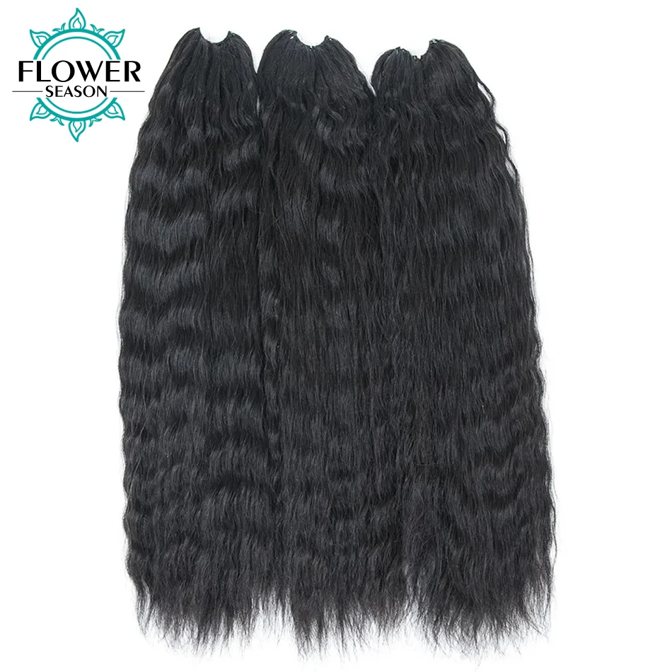 Kinky Straight Crochet Human Hair Knotless Pre-Separated Crochet Hair Extensions Human Hair Reusable 120g 100strands For Women