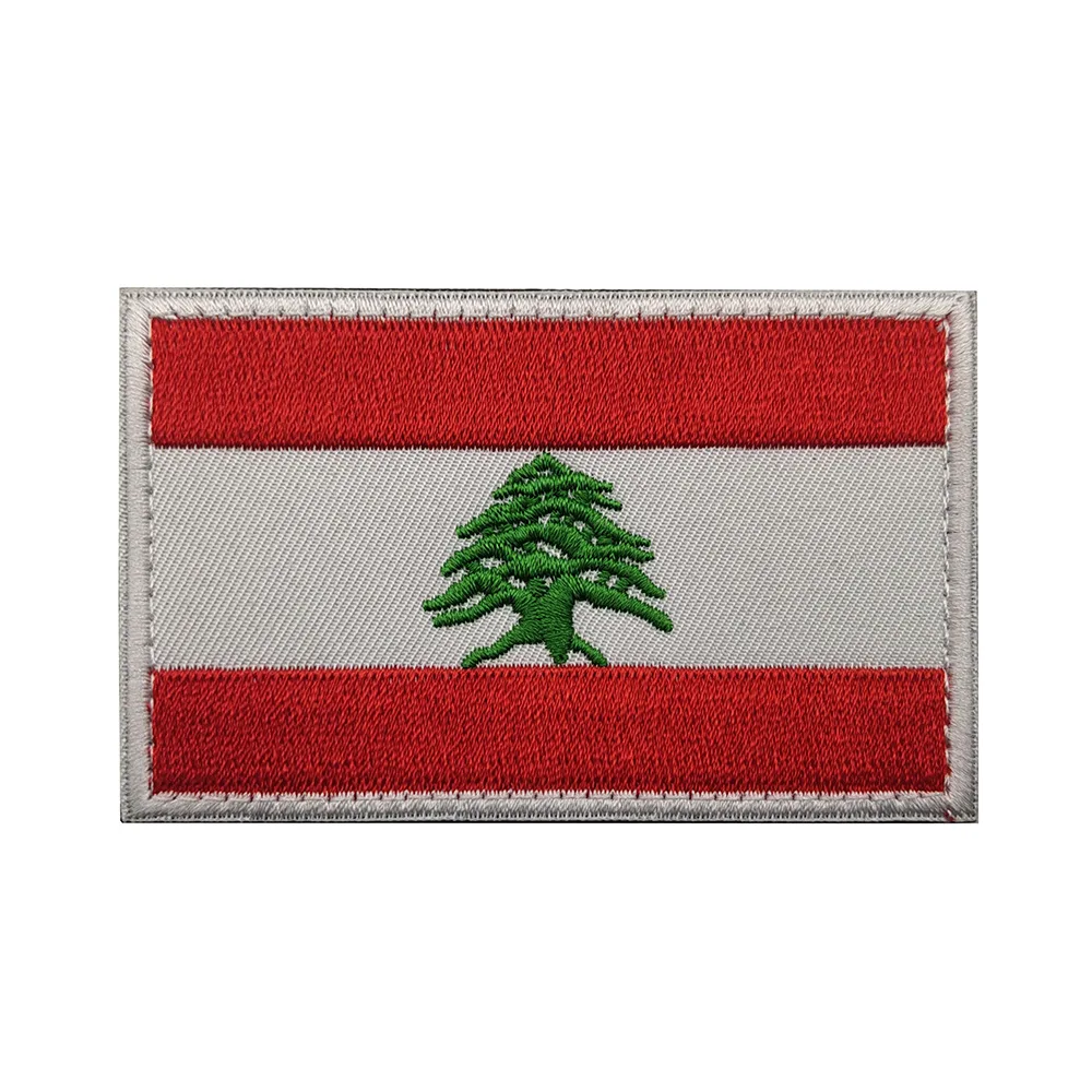 Asian flag badges wholesale embroidered magic patch armband cloth label Saudi Israel