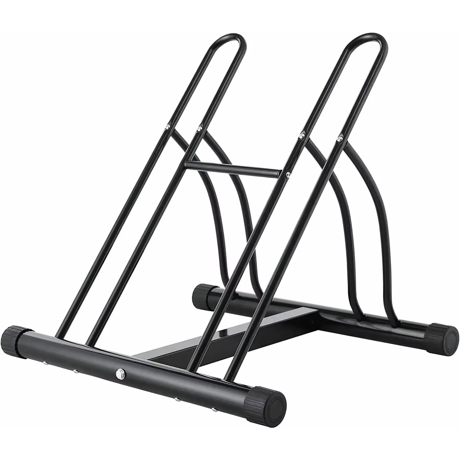 Bicycle Floor Parking Rack Stand - for Mountain MTB Road Bike - Indoor Home Garage Storage 2 Bikes