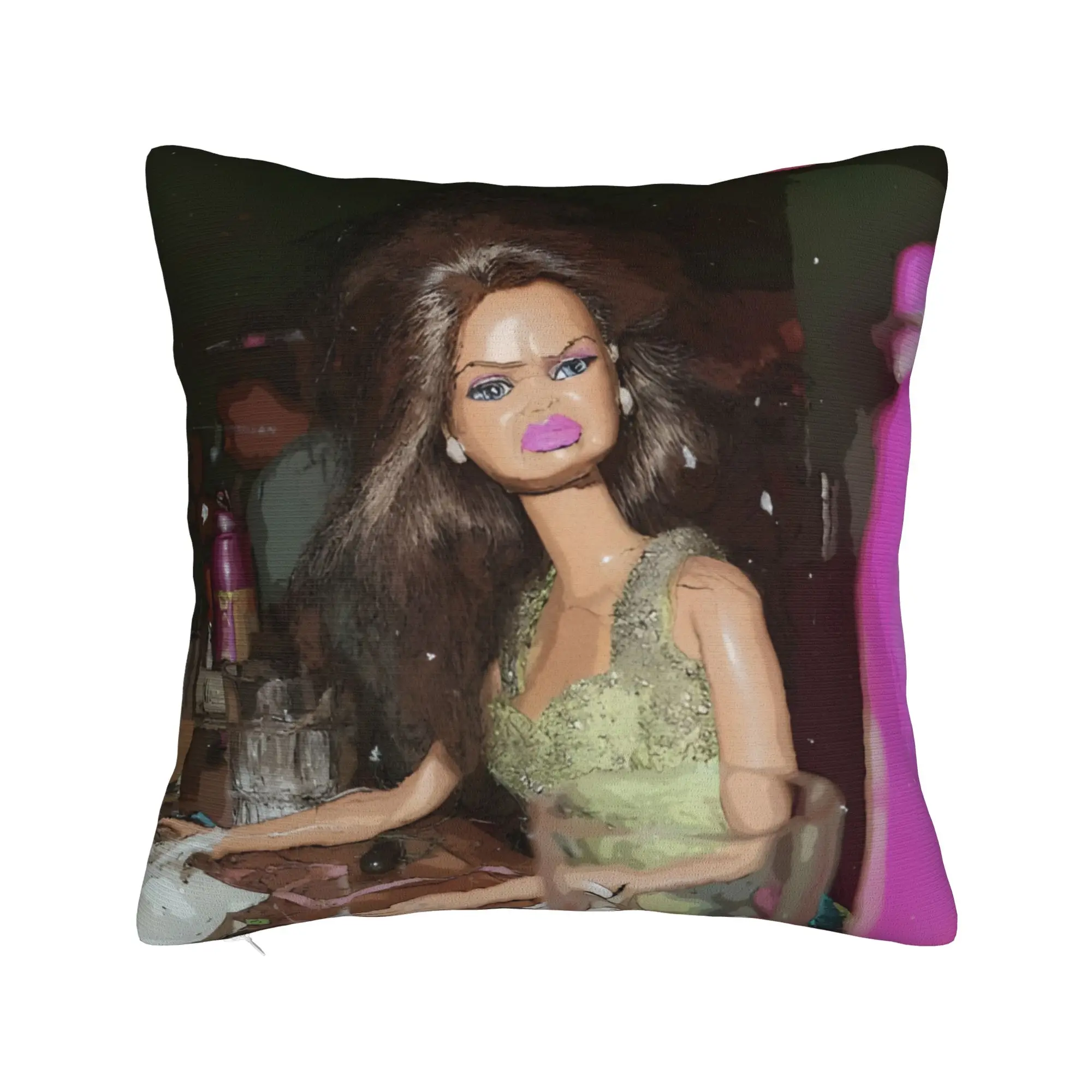 Disgusted Face Meme Doll Babe Pillowcases Merch Printed Cushion Cover Gift  Throw Pillow Case Cover Seat Multi-Size
