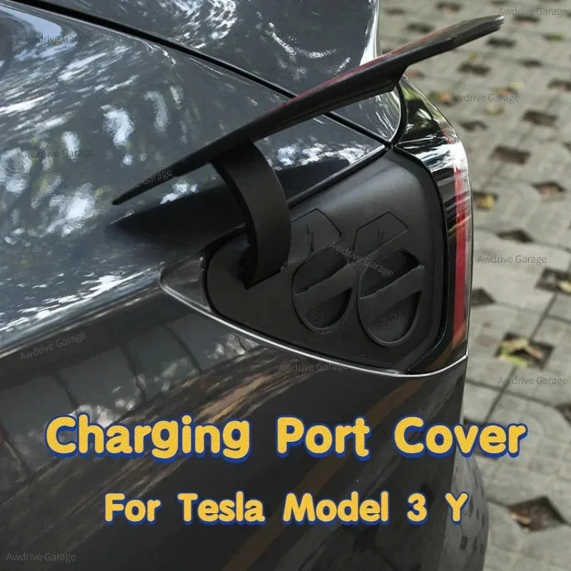 

For Tesla Model 3 Model Y Charging Port Cover Protector CCS EU Plug Version Cap Waterproof Dustproof Silicone Car Accessories