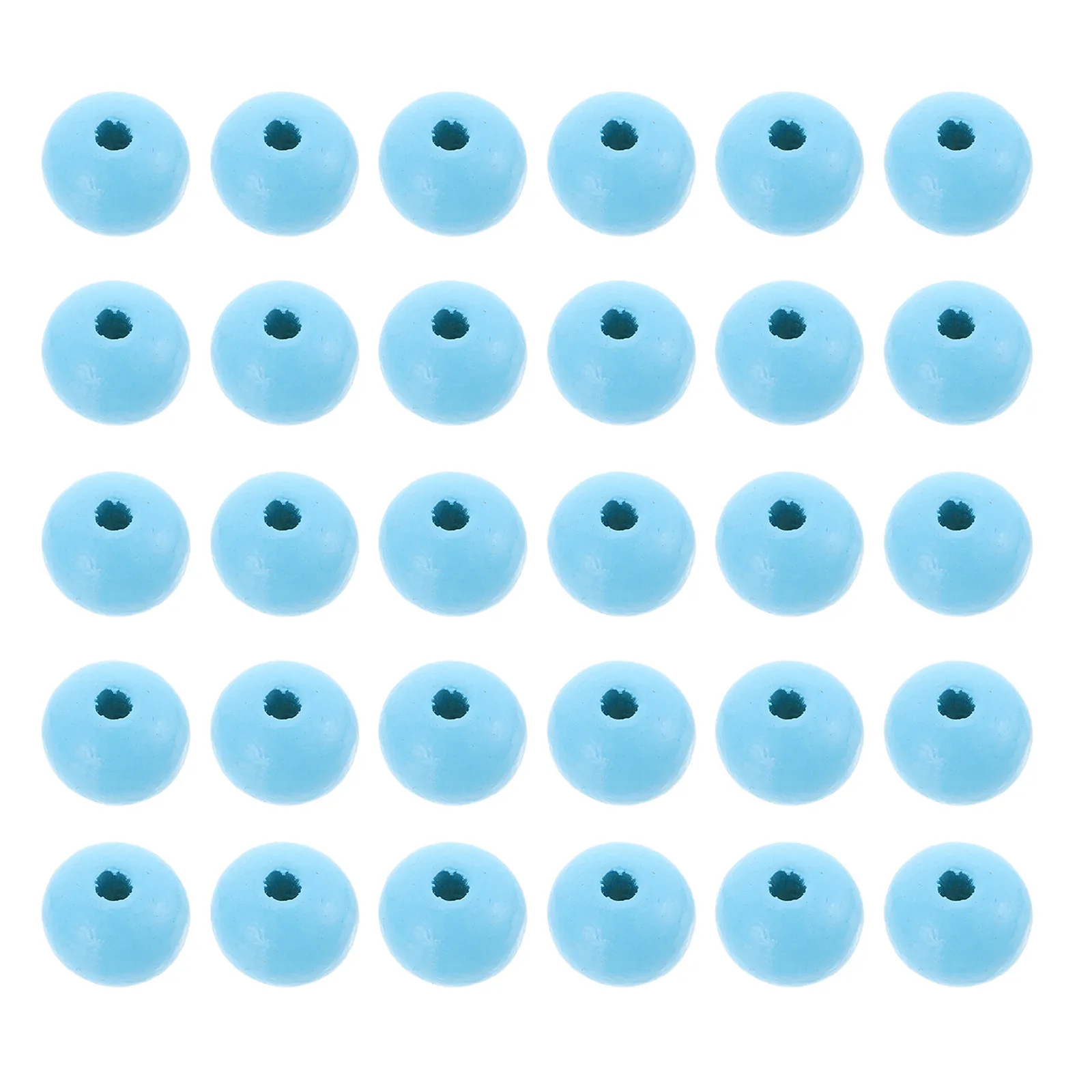 100Pcs Loose Bead Supply Smooth No Scratch DIY Beads for Family Friends Gifts Wooden Beads DIY Jewelry Making Material