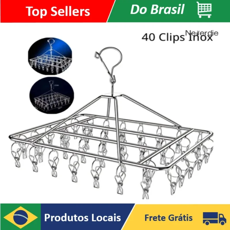 40 pinces à linge en inox, attaches pratiques et rétractables - Neverdie Store