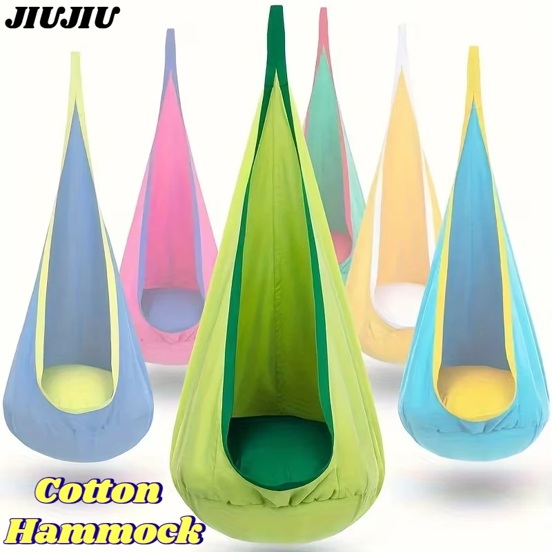 Portable Children's Hammock Chair with Inflatable Pillow Strong Load-bearing Capacity Outdoor Hammock Chair 100kg Load Capacity