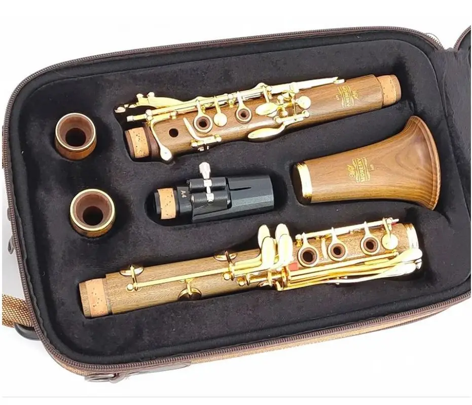 MORESKY Guaiacumofficimale Wood Professional Clarinet Bb Gold Plated Keys Sib Klarnet M9·GU