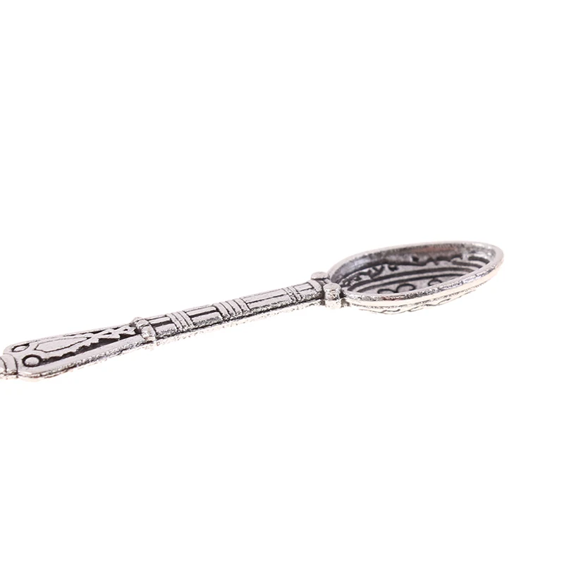 Mini cuillères Vintage pour maison de poupée 1:12, 10 pièces/ensemble, vaisselle, mini cuillère pour cuisine de poupée, décoration de maison de poupée, jouet pour enfants