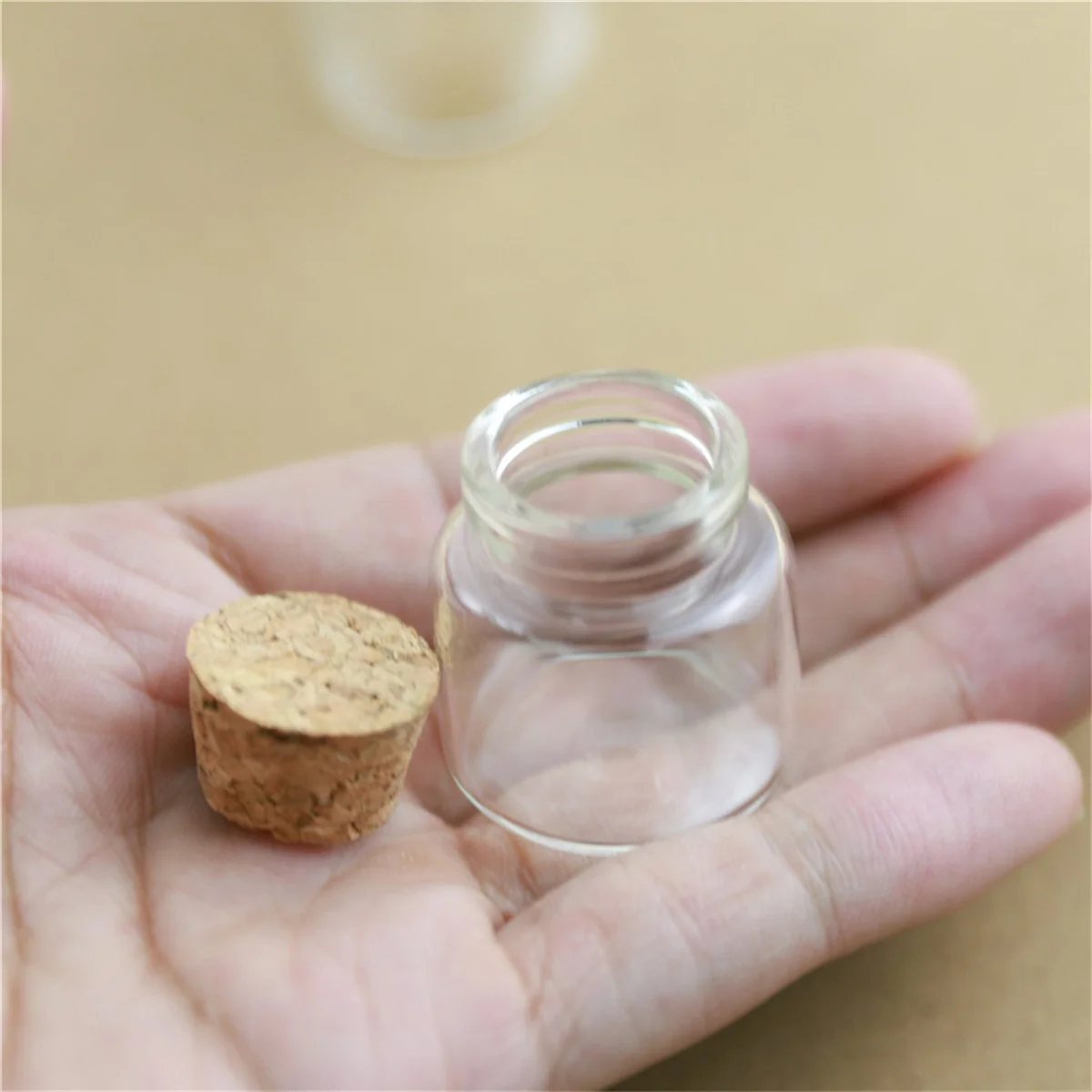 40/72/105 pcs 10ml Mini Wish Bottles Cork 30x30mm Small Glass Jars for Message Scrolls Wedding Favors, Party Decor & DIY Craft