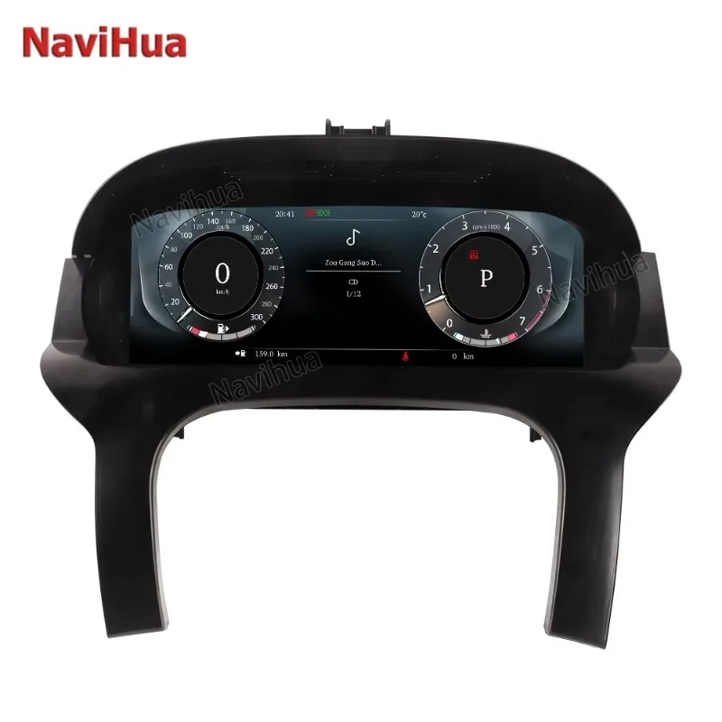26 Style 12.3 Linux Car LCD Dashboard Panel Speed Meter Screen Multimedia Player Digital Display For Range Rover Evoque 2014-20