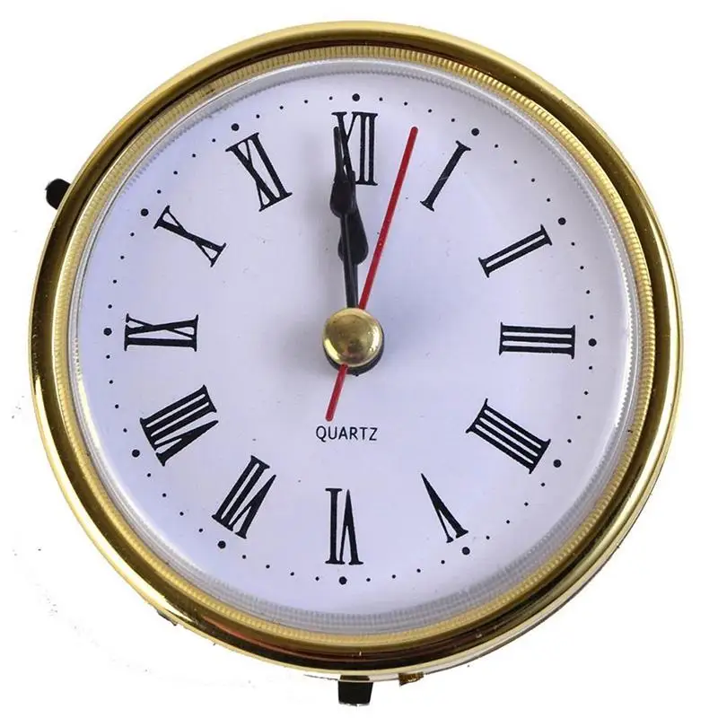 65mm Classic Iron Clock Crafts Quartz Movement Round Lighting Clocks Head Insert Roman Number Furniture Decorations Accessories