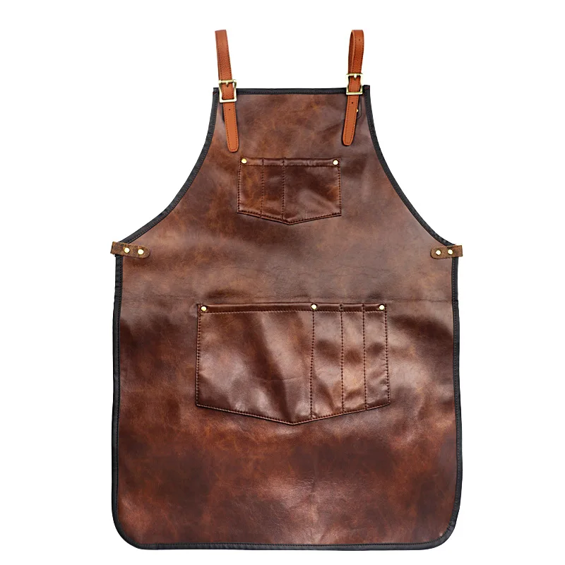 

Pu Leather Apron Ideal for Chefs Baristas and Hair Stylists Restaurant and Salon Workwear Solution