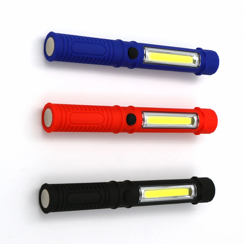Cob Led Work Light Mini Repair Flashlight Pen Style Magnetic Base 49G Compact For Camping Fishing Biking Climbing