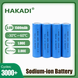 Akumulatory sodowo-jonowe 3V 1500mah 18650 4-20 PCS do przechowywania energii słonecznej latarka DIY zasilacz zewnętrzny