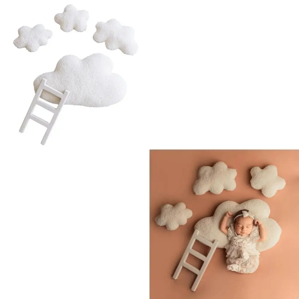 

5 шт., креативная облачная лестница, реквизит для фотографий для милых новорожденных, коврик для позирования, набор аксессуаров