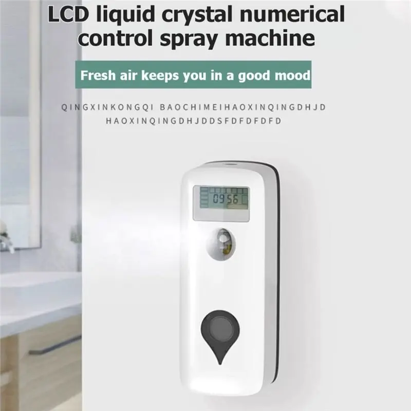 A83G-Automatic Fragrance Perfume Sprays Air Freshener Dispenser Wall Mounted LCD Programmable Toilet Odor Eliminator 300ML image 4