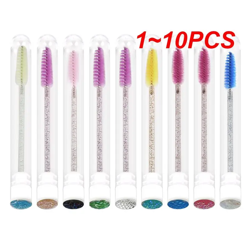 Brosse à cils réutilisable pour extension de cils, pinceaux de maquillage, cristal de poulet, micro perceuse et séparé, 1 à 10 pièces