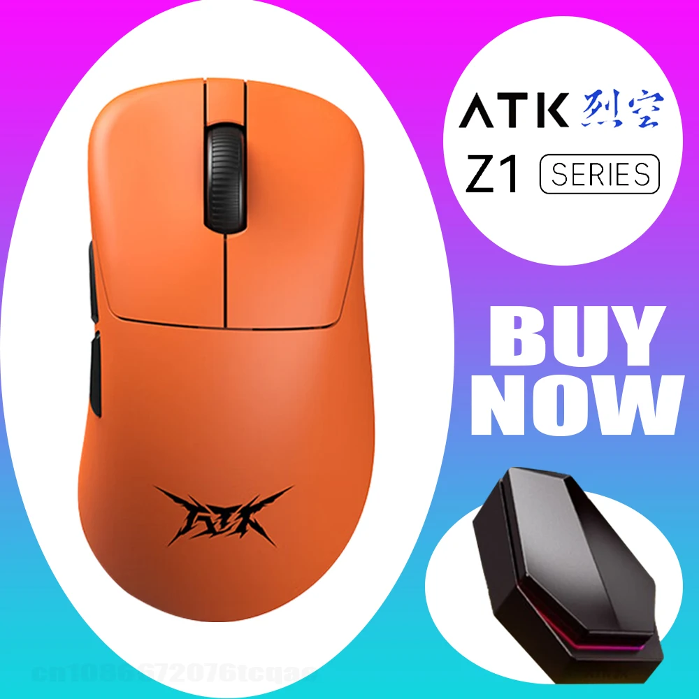 

ATK Blazing Sky Z1 Mouse Liekong Z1 Mouse Double 8K Paw3950 Ultra Dual Mode Wireless Gaming Mouse Ergonomics Pc Gamer Varolant