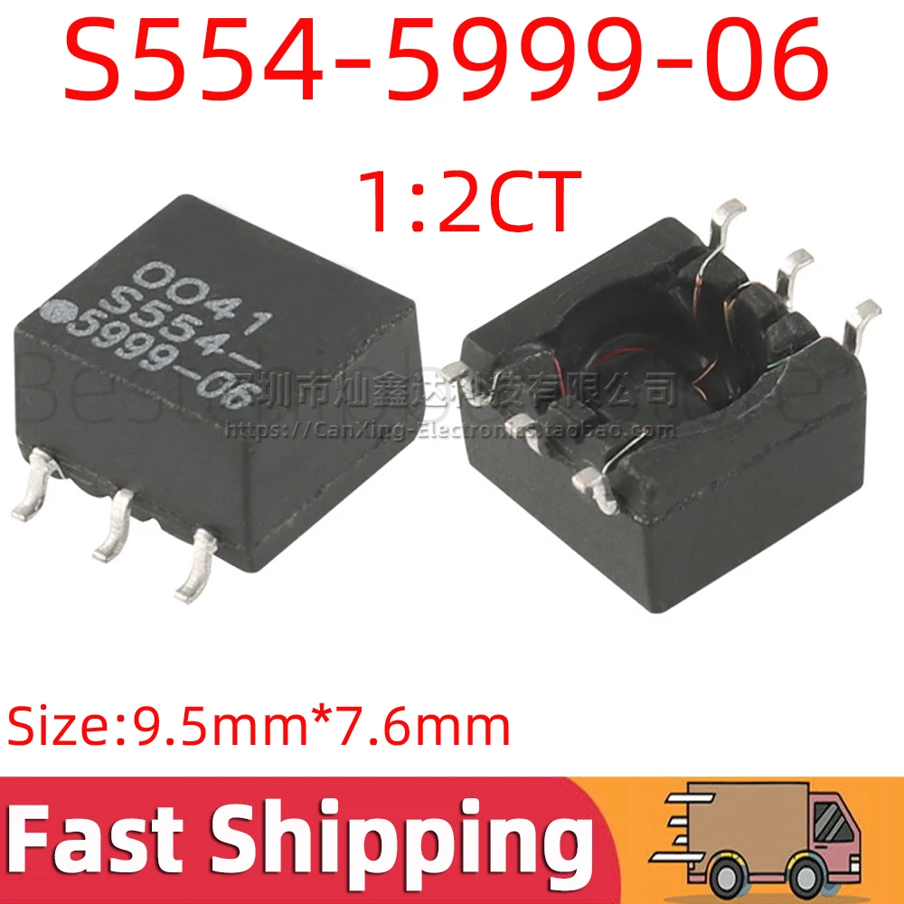 5pcs S554-5999-06 1.5KV 1500V Isolation Wideband RF Transformer 1:2CT with Radio Frequency Tapped Cable Modem Magnetic