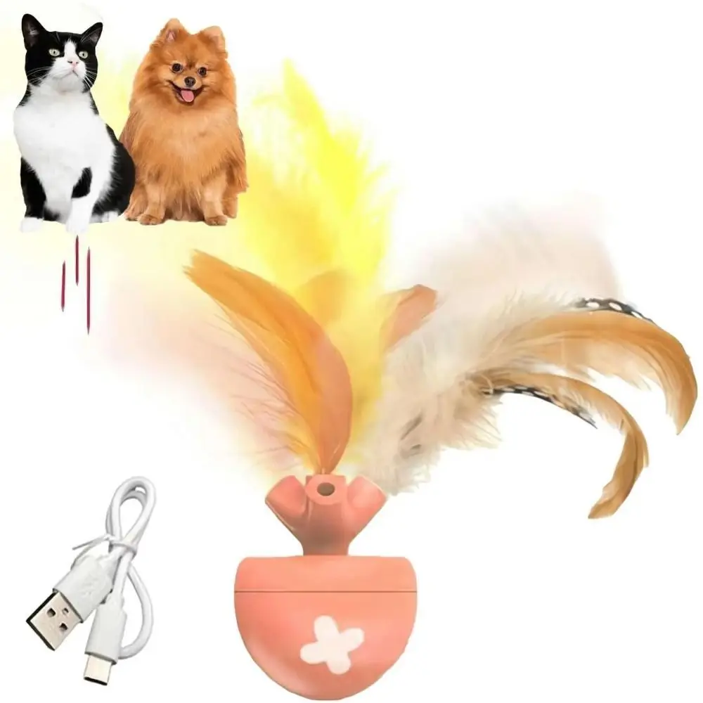 

Automatic Electric Cat Teasing Ball Bite Resist Relieve Boredom Fish Bone Spinning Ball Motion Activate Mouse Catching