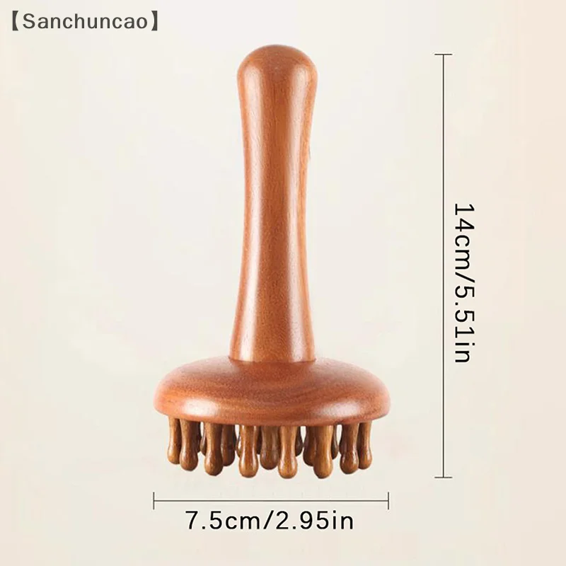 

tipoSan OtraSanДеревянный массажер с грибами Ручной массажный инструмент, Инструменты для массажа с деревянными грибами Натяжение мышц Местное жир Гуа Ша