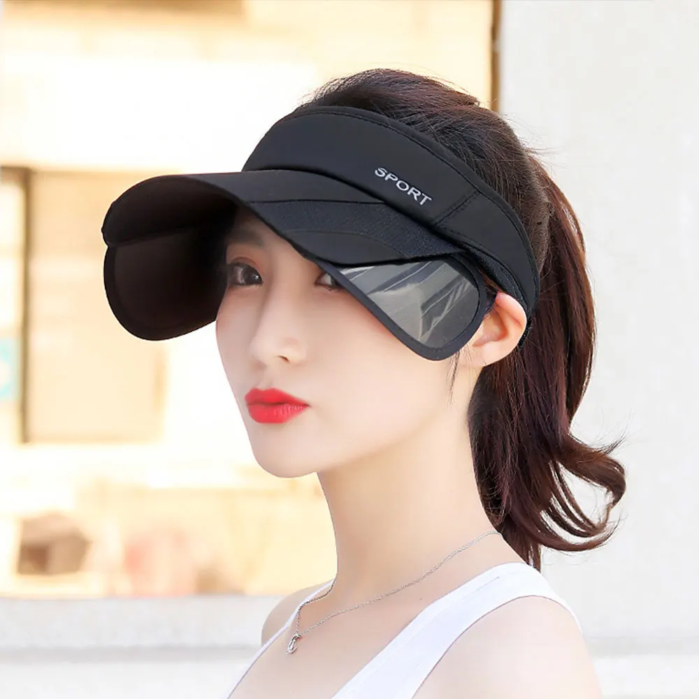 Summer Sports Sun Hats Ultra Wide Brim Open Top Hat for Women Men UV Protection Sunshade Hat Outdoor Cycling Sunscreen Hat