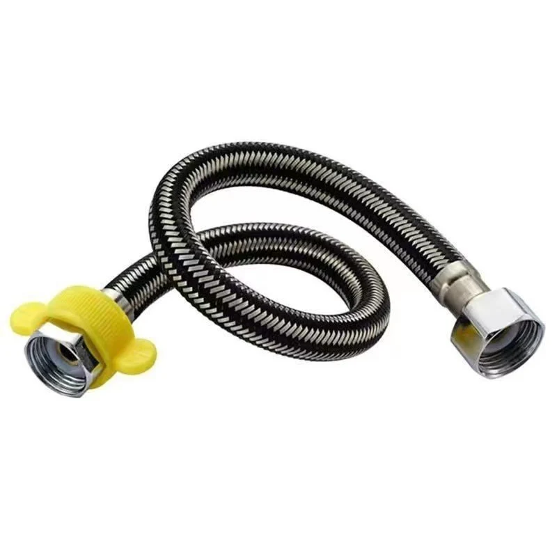 G1/2 stainless steel plumbing hose for toilet water heater, single cold faucet water inlet hose flexible connect pipe