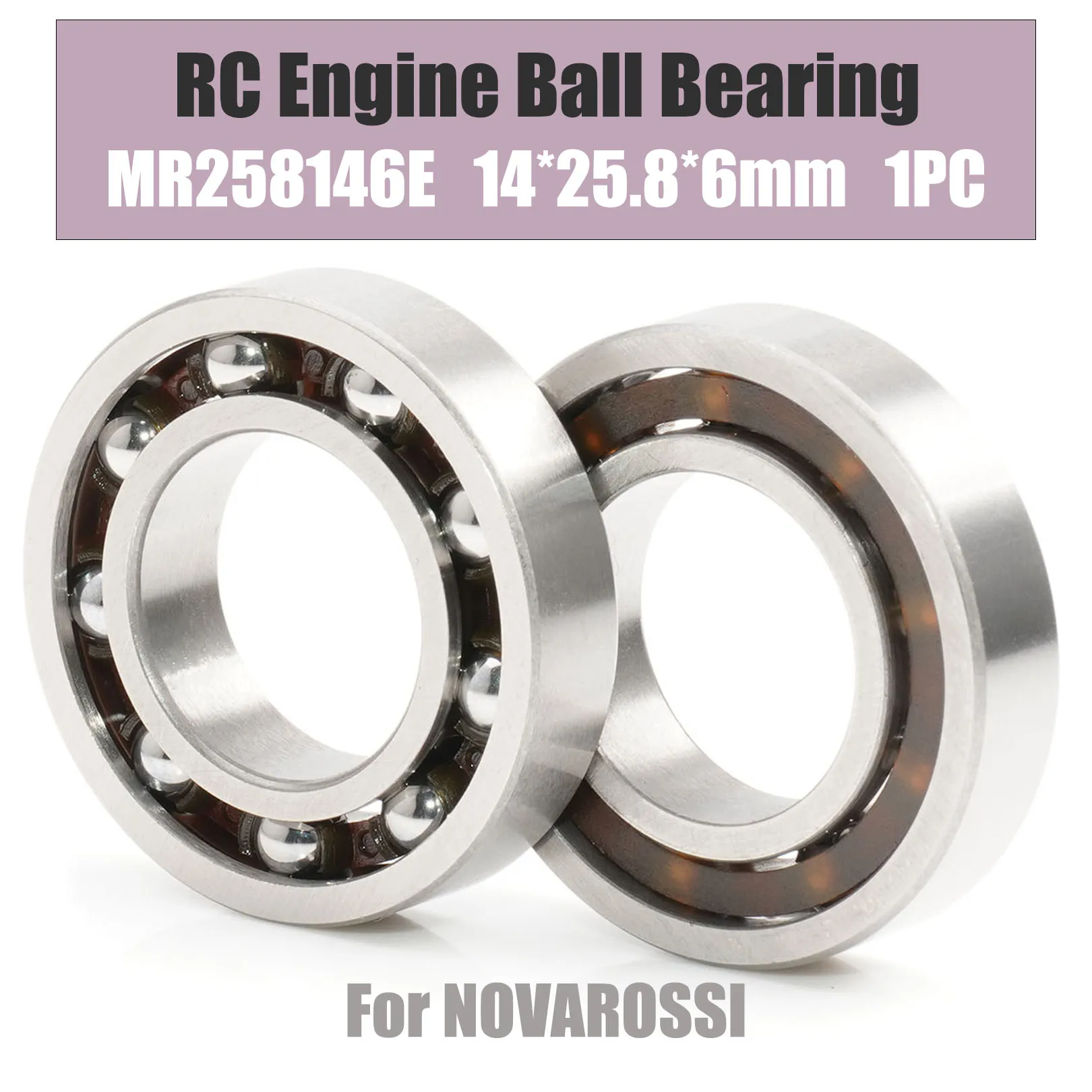 

Задний шарикоподшипник двигателя MR258146E, 14*25,8*6 мм, 1 шт., ABEC-3 C3, полимитовый нейлоновый корпус, подшипники T46 для NOVAROSSI .21