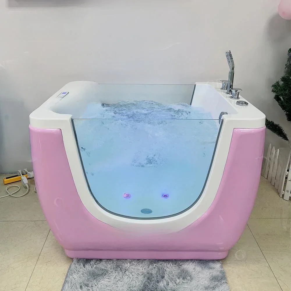 Multifunctional Acrylic Glass Spa Children\'s Bath Baby Spa Jacuzzi Freestanding Bath