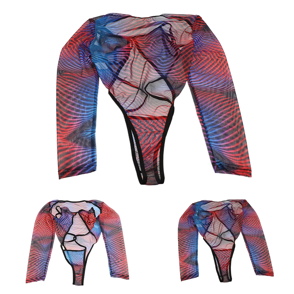 Silky ผู้หญิง Jumpsuit High CUT Nightgown Hollow Bodysuit Temptation ชุดชั้นใน G-String ชุดชั้นในชุดนอน