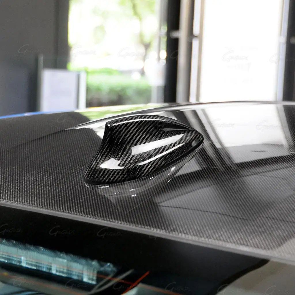 ألياف الكربون الحقيقية لسيارات BMW F20 F45 X5 X6 هوائي هوائي تصفيف السيارة هوائي زعانف القرش غطاء ديكور اكسسوارات السيارات #3