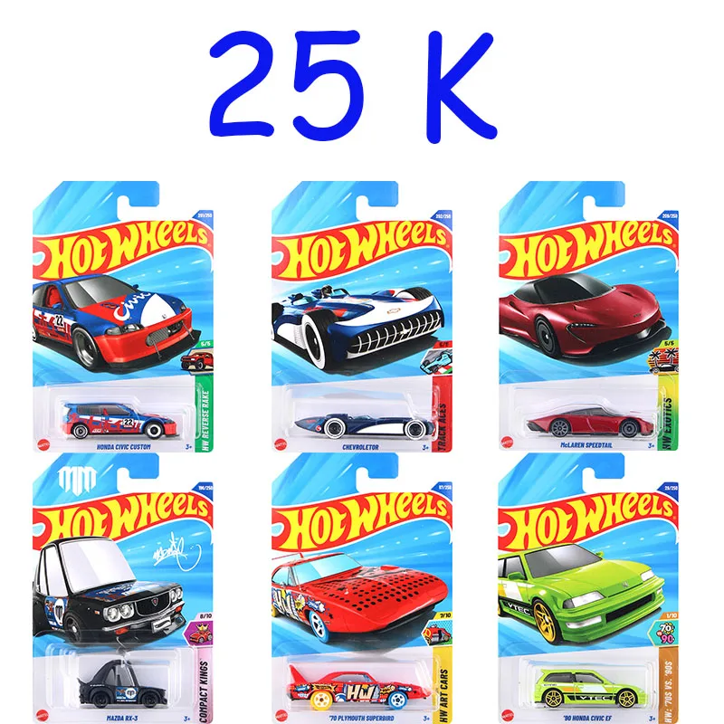 

Чехол Hot Wheels 1/64 Mainline Series 2025 K Honda Ferrari Sf90 Ferrari F40 Competizione Коллекционный автомобиль, игрушки, литой автомобиль