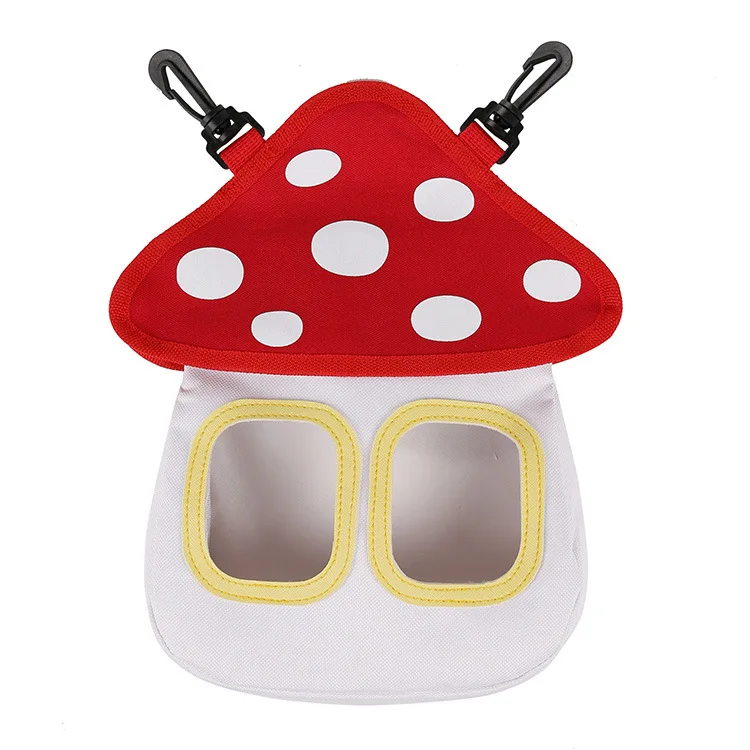 أرنب القش حقيبة الفطر على شكل أكسفورد قماش نسيج معلق القش المغذية حقيبة القش حقيبة التخزين ل شينشيلا الهامستر أرنب غينيا