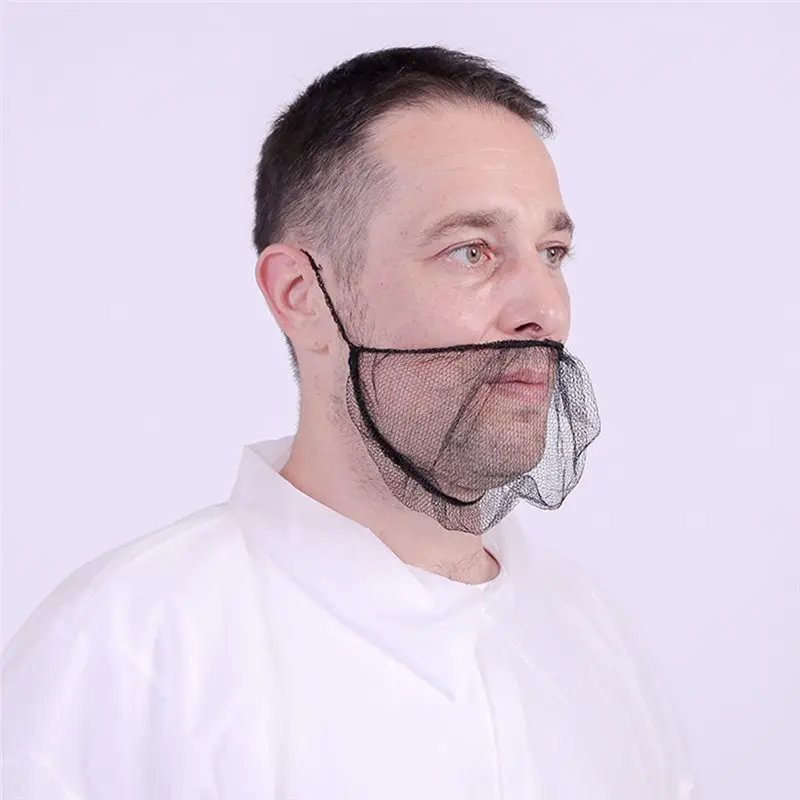 ABZA-150Pcs Beard Protector Nets Breathable Beard Protector Nets Men's Beard Styling Tools