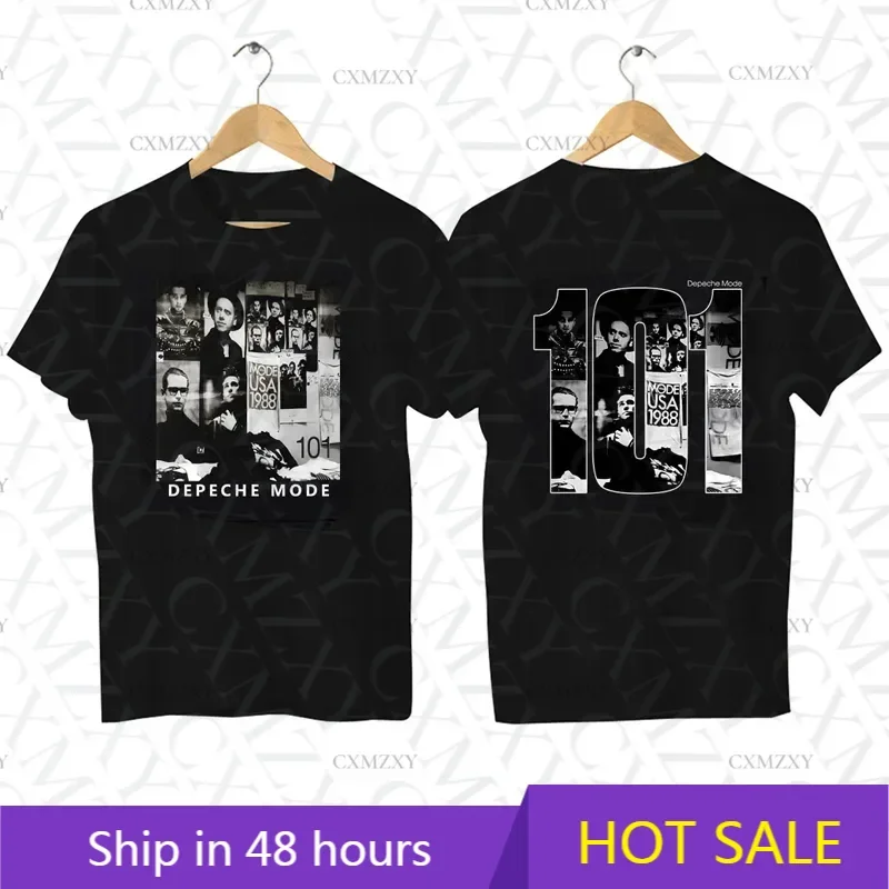 

2025 British Band Depeche Cool Mode 101 Live Print Men Hip Hop Rock Gothic Oversized t shirts