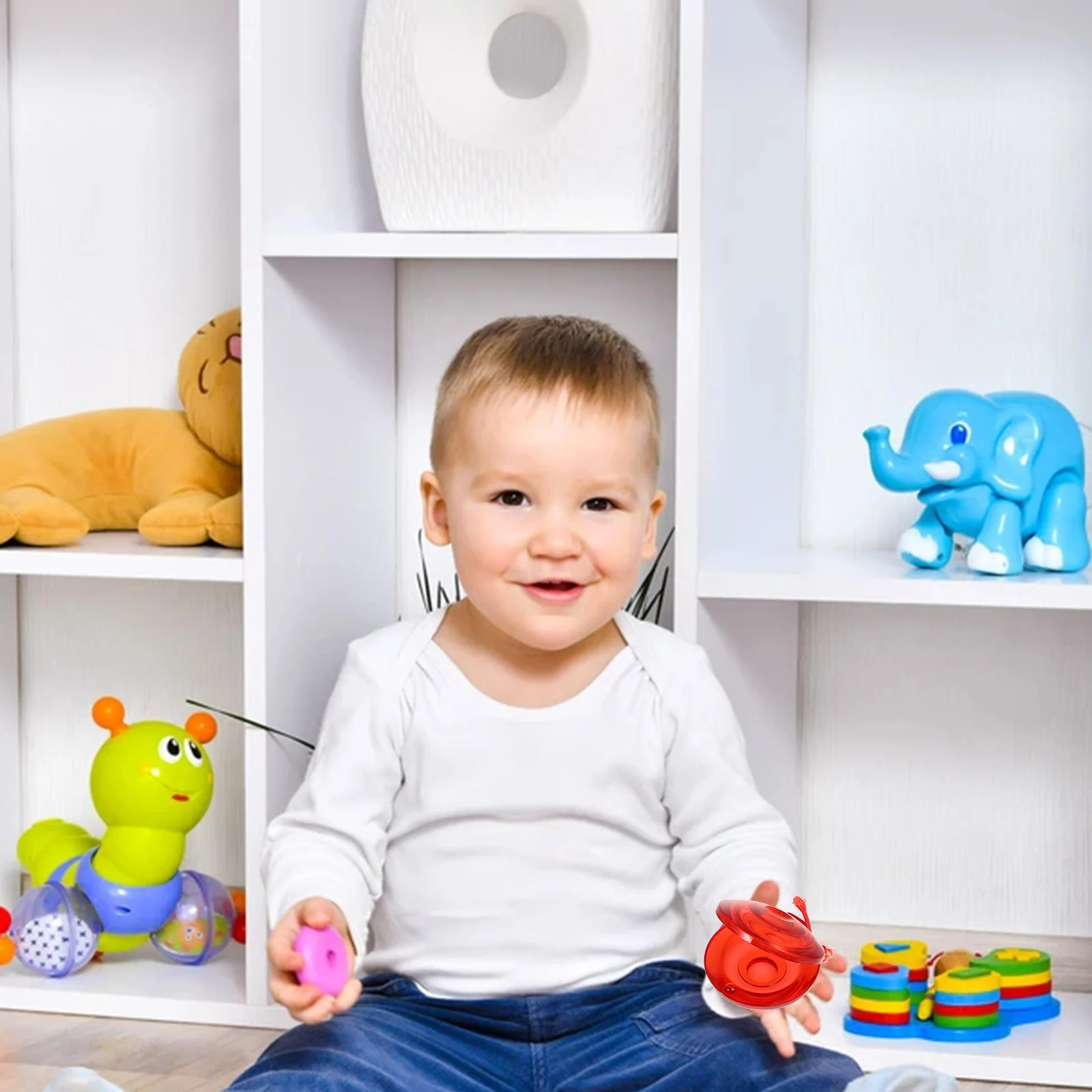 20 pezzi per bambini nacchere giocattolo strumenti musicali in plastica in età prescolare giocattoli a percussione per bambini che batte suoni ritmi