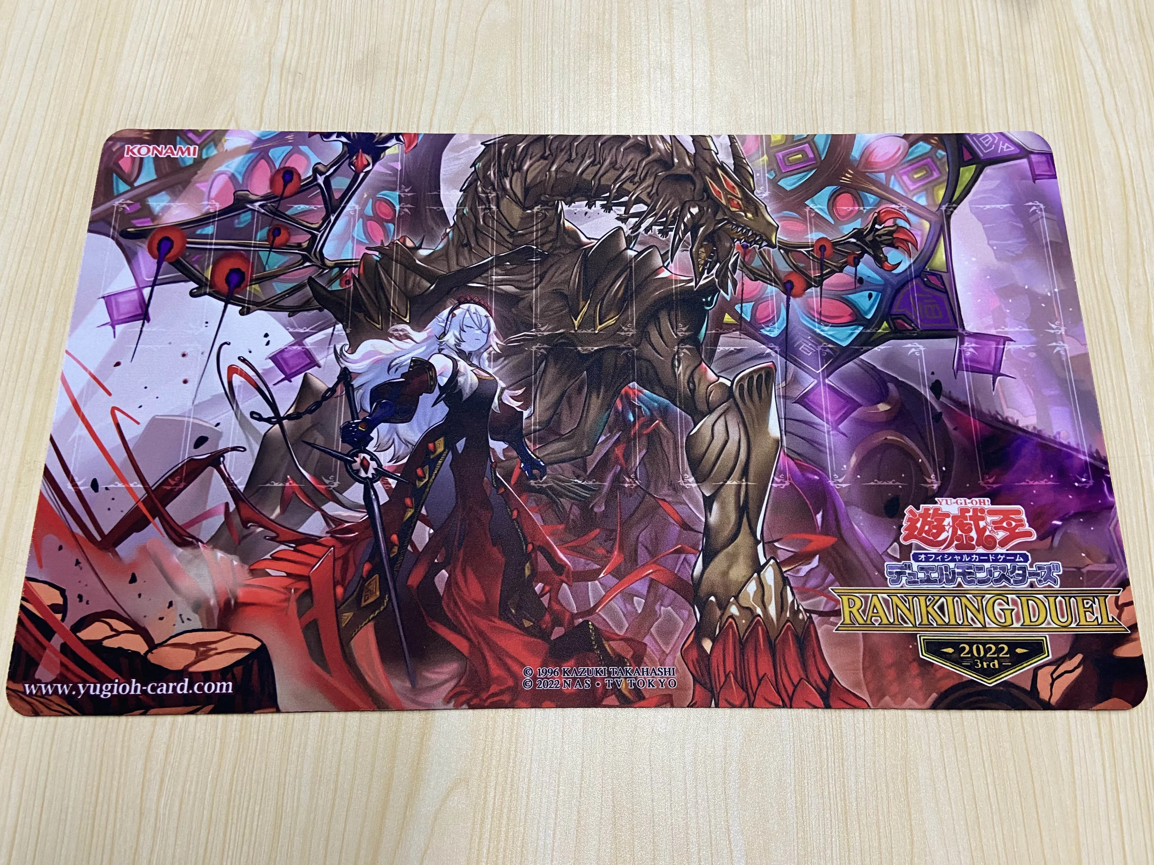 YuGiOh Grand-Guignol Finale Dragon Playmat Blazing Cartesia,the Virtuous TCG CCG การ์ดเกมยางเมาส์ Pad